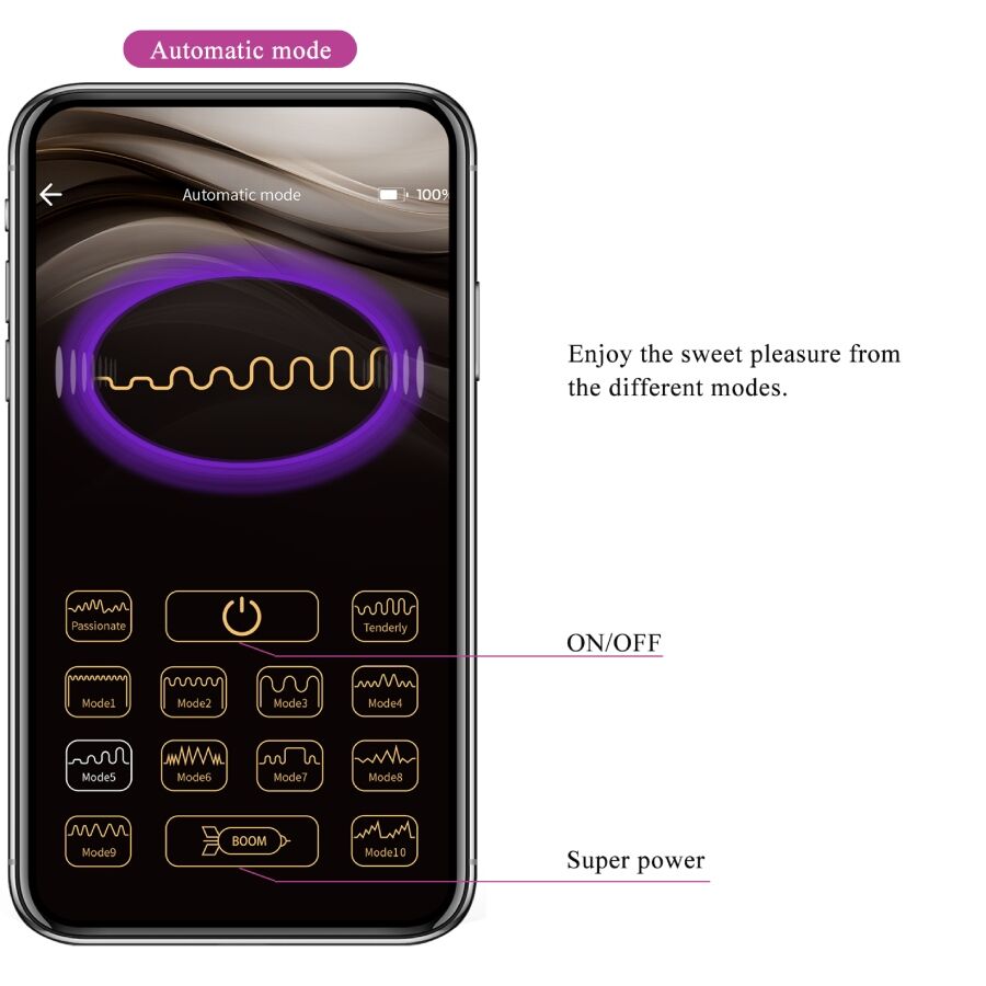 PRETTY LOVE - LEVIATHAN VIBRADOR CONTROLADO POR APP MORADO 15 PRETTY LOVE - LEVIATHAN VIBRADOR CONTROLADO POR APP MORADO - Imagen 15