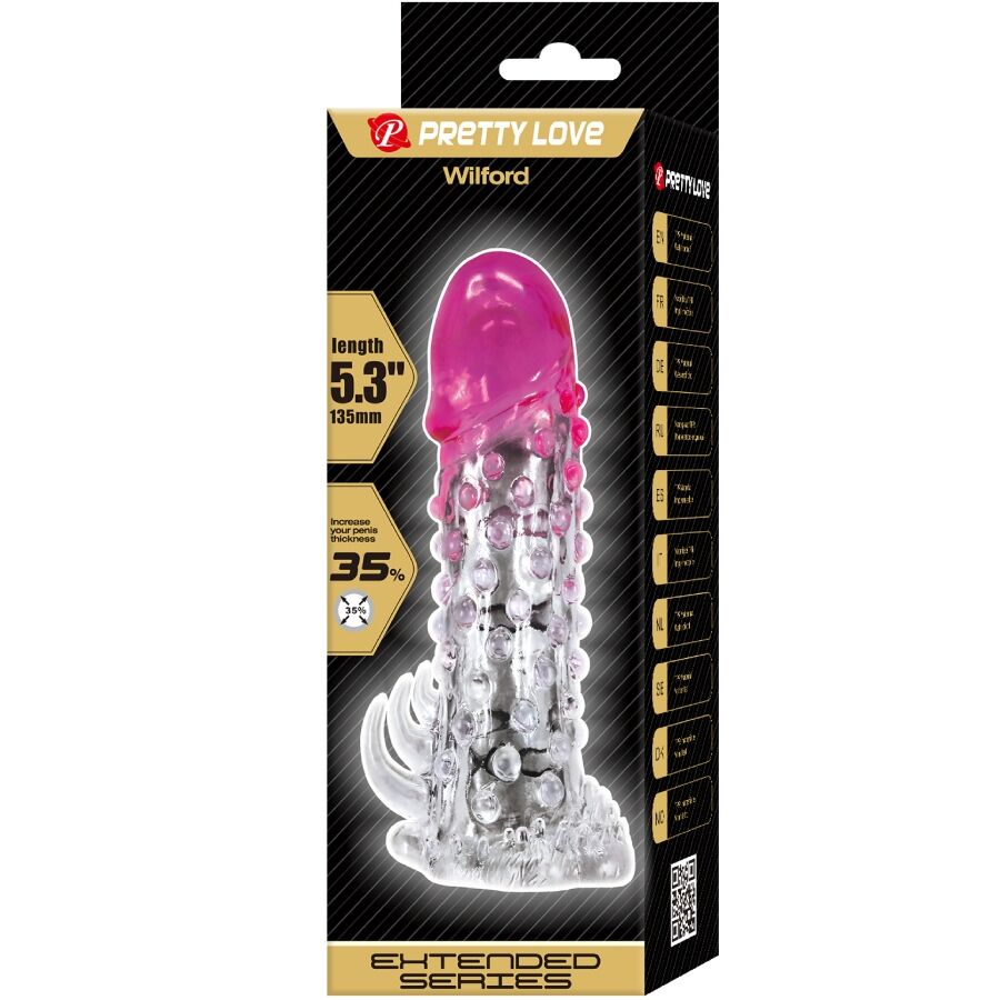 PRETTY LOVE - WILFORD FUNDA REALÍSTICA ALARGADORA CON RELIEVE PARA PENE ROSA 6 PRETTY LOVE - WILFORD FUNDA REALÍSTICA ALARGADORA CON RELIEVE PARA PENE ROSA - Imagen 6