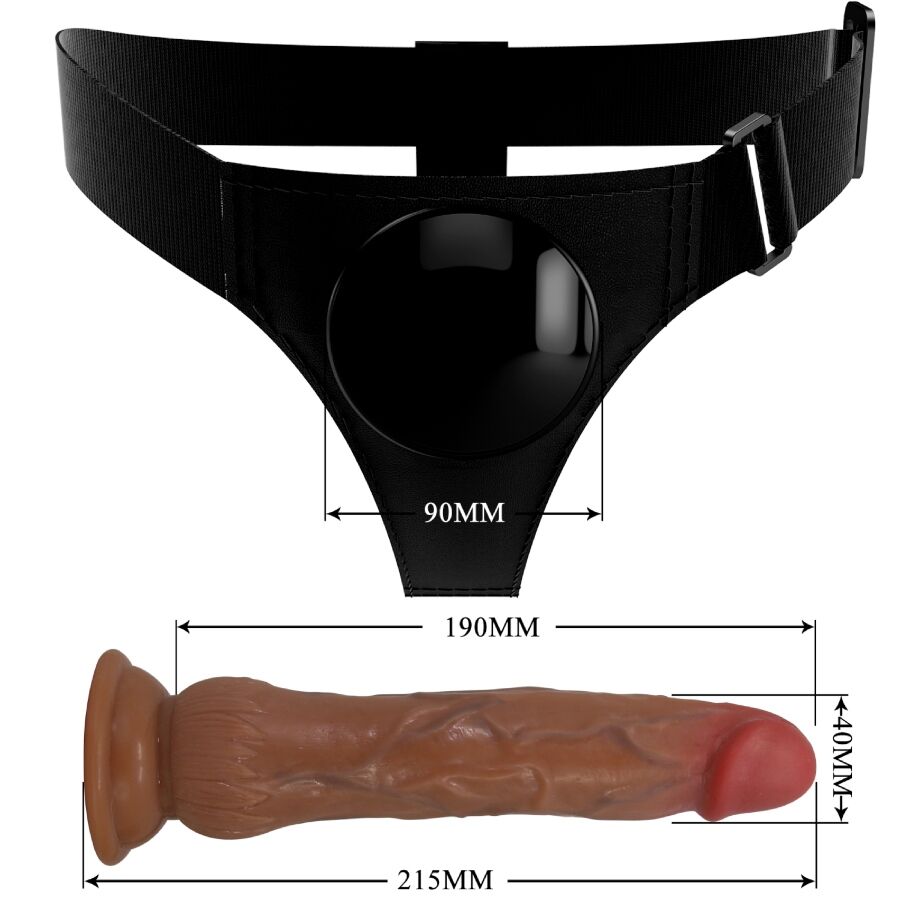 PRETTY LOVE - KYTON HARNESS BRIEFS UNIVERSAL CON DILDO SQUIRTING 19 CM MULATO 8 PRETTY LOVE - KYTON HARNESS BRIEFS UNIVERSAL CON DILDO SQUIRTING 19 CM MULATO - Imagen 8