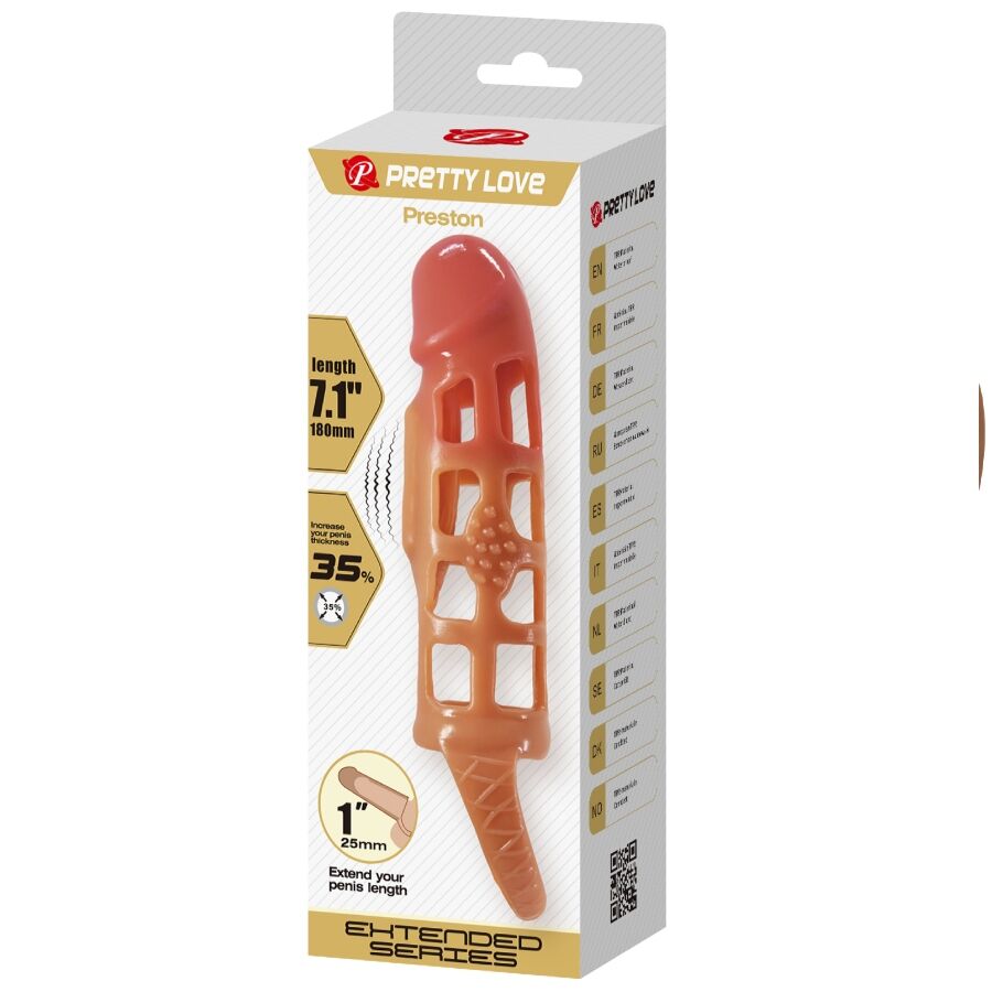 PRETTY LOVE - PRESTON FUNDA PARA PENE CON VIBRACIÓN DE 18 CM 9 PRETTY LOVE - PRESTON FUNDA PARA PENE CON VIBRACIÓN DE 18 CM - Imagen 9