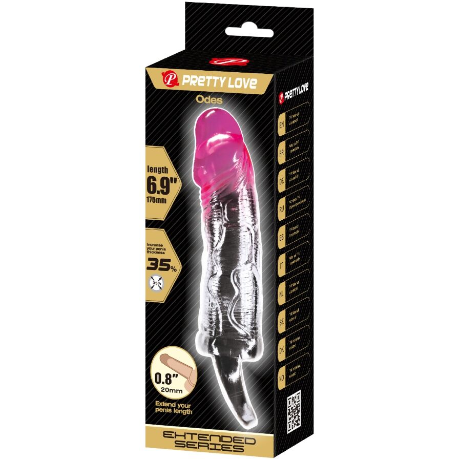 PRETTY LOVE - ODES FUNDA REALÍSTICA ALARGADORA DE 2 CM PARA PENE ROSA 5 PRETTY LOVE - ODES FUNDA REALÍSTICA ALARGADORA DE 2 CM PARA PENE ROSA - Imagen 5