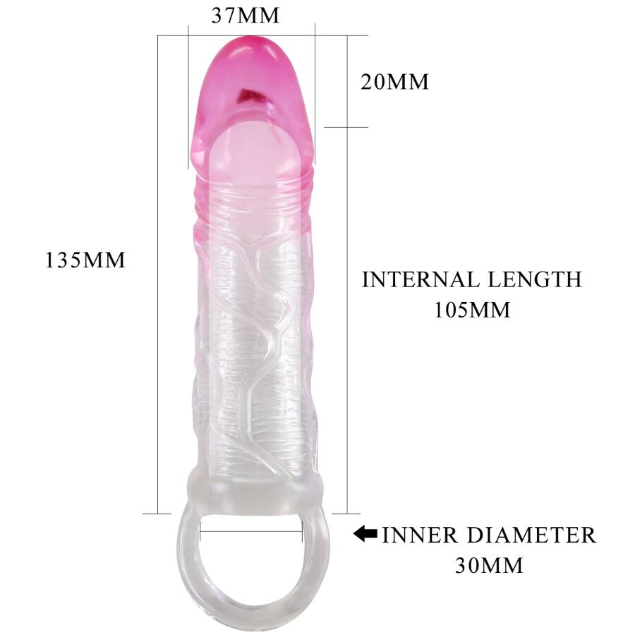 PRETTY LOVE - ODES FUNDA REALÍSTICA ALARGADORA DE 2 CM PARA PENE ROSA 6 PRETTY LOVE - ODES FUNDA REALÍSTICA ALARGADORA DE 2 CM PARA PENE ROSA - Imagen 6