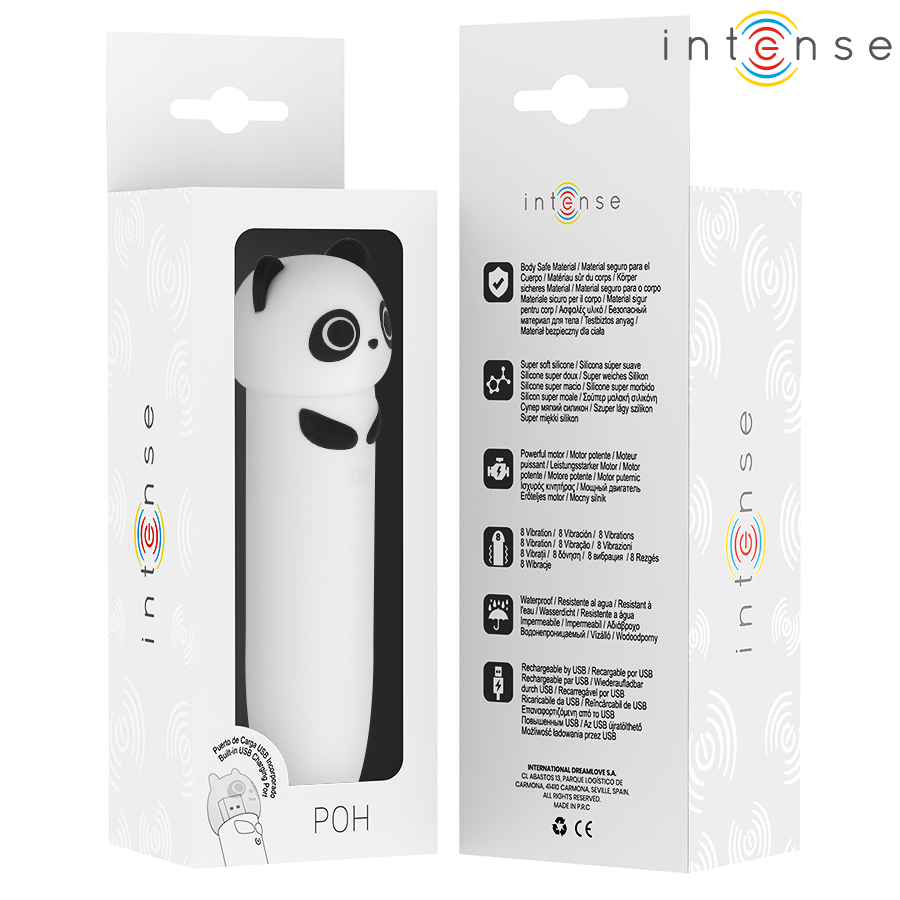 INTENSE - POH BALA VIBRADORA PANDA RECARGABLE USB 10 X 2.2 CM 7 INTENSE - POH BALA VIBRADORA PANDA RECARGABLE USB 10 X 2.2 CM - Imagen 7