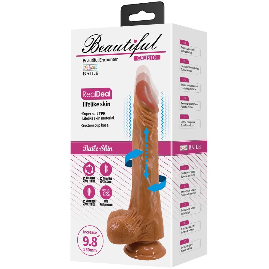 BAILE - CALISTO DILDO REALÍSTICO 25 CM NATURAL 7 BAILE - CALISTO DILDO REALÍSTICO 25 CM NATURAL - Imagen 7