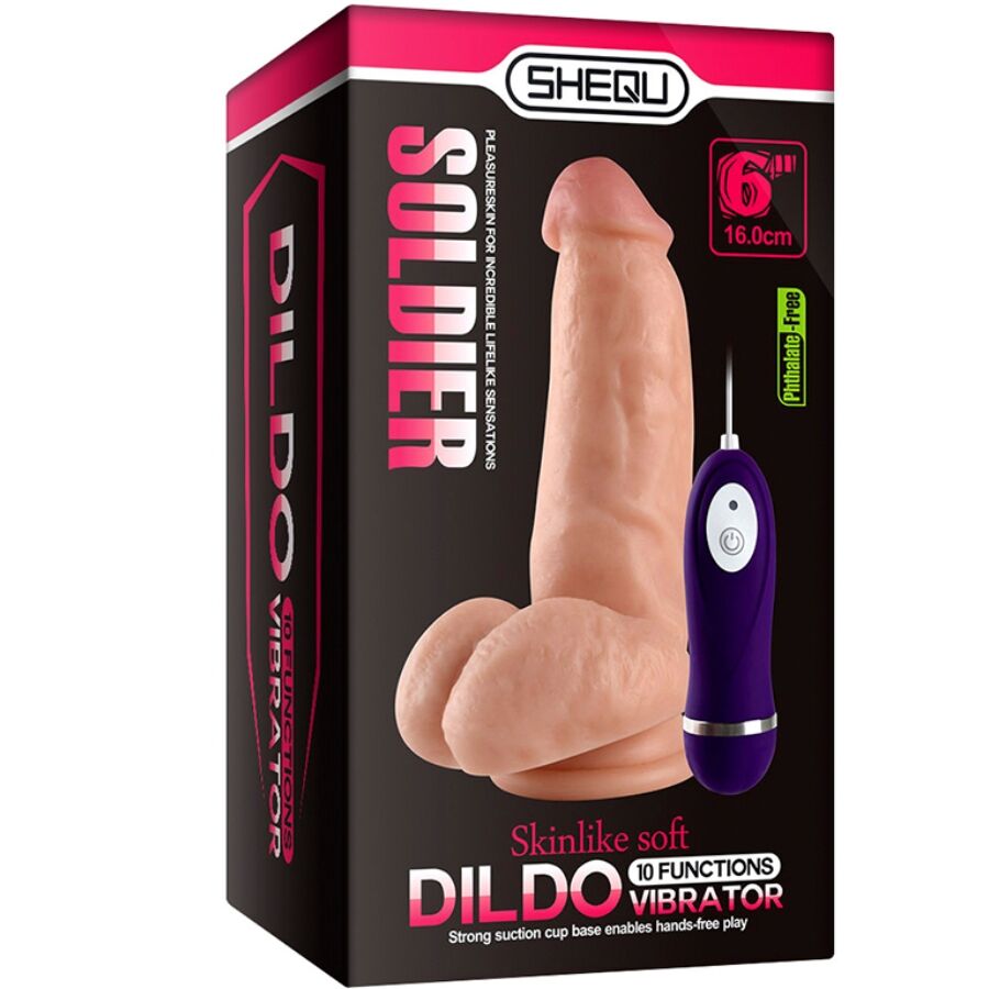 SHEQU - SOLDIER DILDO VIBRADOR CON CONTROL REMOTO 16 CM 7 SHEQU - SOLDIER DILDO VIBRADOR CON CONTROL REMOTO 16 CM - Imagen 7