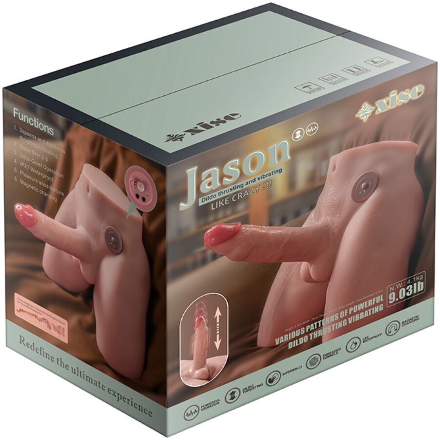 XISE - JASON MASTURBADOR DILDO REALÍSTICO CON THRUSTING Y VIBRACIÓN 17 CM 6 XISE - JASON MASTURBADOR DILDO REALÍSTICO CON THRUSTING Y VIBRACIÓN 17 CM - Imagen 6
