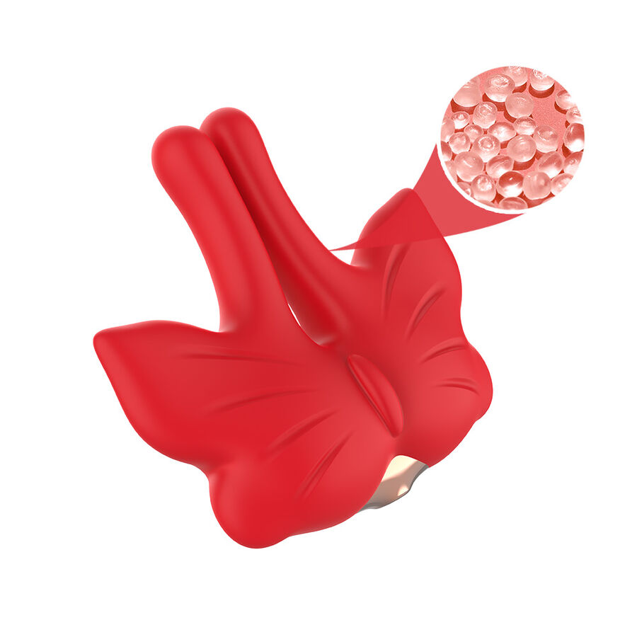 ARMONY - PINZAS PARA PEZONES MAGNÉTICA CON VIBRACIÓN FORMA MARIPOSA ROJO 6 ARMONY - PINZAS PARA PEZONES MAGNÉTICA CON VIBRACIÓN FORMA MARIPOSA ROJO - Imagen 6