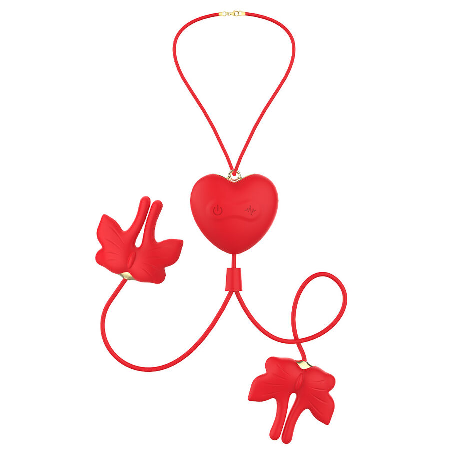 ARMONY - PINZAS PARA PEZONES MAGNÉTICA CON VIBRACIÓN FORMA MARIPOSA ROJO 7 ARMONY - PINZAS PARA PEZONES MAGNÉTICA CON VIBRACIÓN FORMA MARIPOSA ROJO - Imagen 7