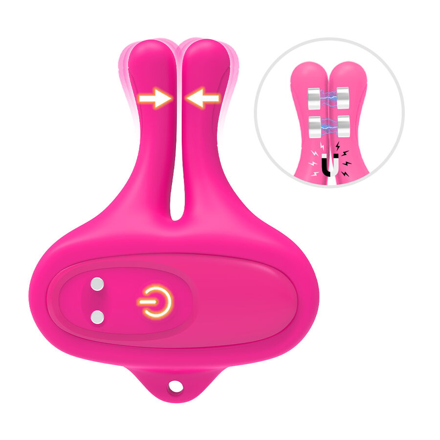 ARMONY - PINZAS PARA PEZONES MAGNÉTICA CON VIBRACIÓN FORMA CONEJO ROSA 5 ARMONY - PINZAS PARA PEZONES MAGNÉTICA CON VIBRACIÓN FORMA CONEJO ROSA - Imagen 5