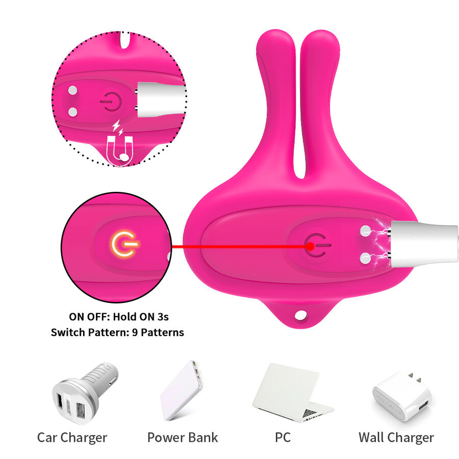 ARMONY - PINZAS PARA PEZONES MAGNÉTICA CON VIBRACIÓN FORMA CONEJO ROSA 11 ARMONY - PINZAS PARA PEZONES MAGNÉTICA CON VIBRACIÓN FORMA CONEJO ROSA - Imagen 11