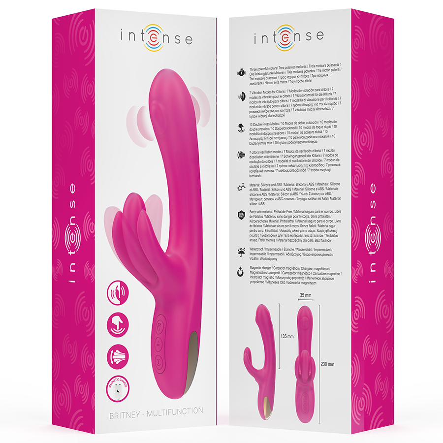INTENSE - BRITNEY VIBRADOR MULTIFUNCIÓN RABBIT 23 CM ROSA 7 INTENSE - BRITNEY VIBRADOR MULTIFUNCIÓN RABBIT 23 CM ROSA - Imagen 7