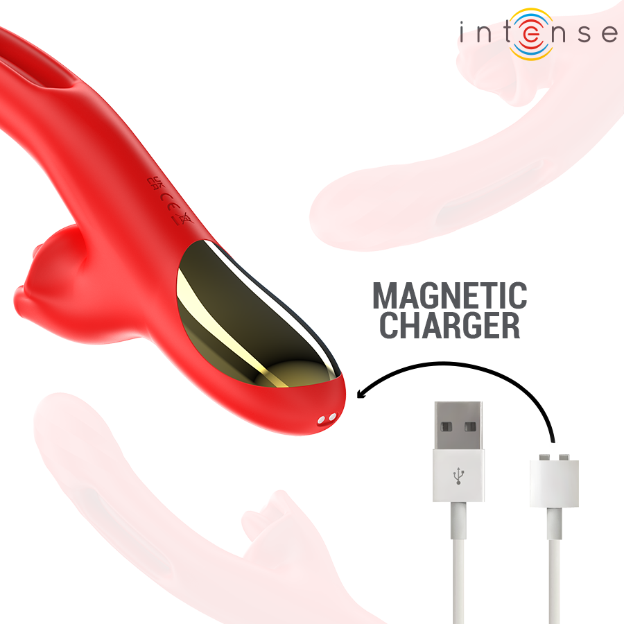 INTENSE - JESSICA VIBRADOR MULTIFUNCIÓN ESTIMULACIÓN CLÍTORIS 24.8 CM ROJO 6 INTENSE - JESSICA VIBRADOR MULTIFUNCIÓN ESTIMULACIÓN CLÍTORIS 24.8 CM ROJO - Imagen 6