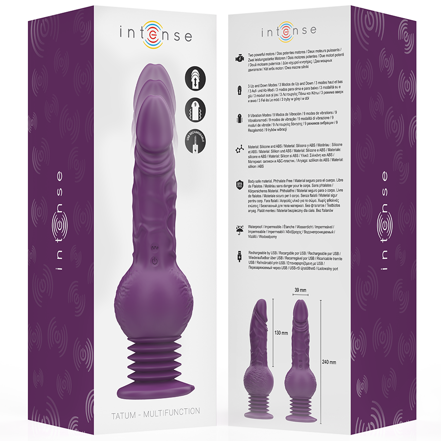 INTENSE - TATUM VIBRADOR MULTIFUNCIÓN CON VIBRACIÓN UP AND DOWN 24 CM MORADO 7 INTENSE - TATUM VIBRADOR MULTIFUNCIÓN CON VIBRACIÓN UP AND DOWN 24 CM MORADO - Imagen 7