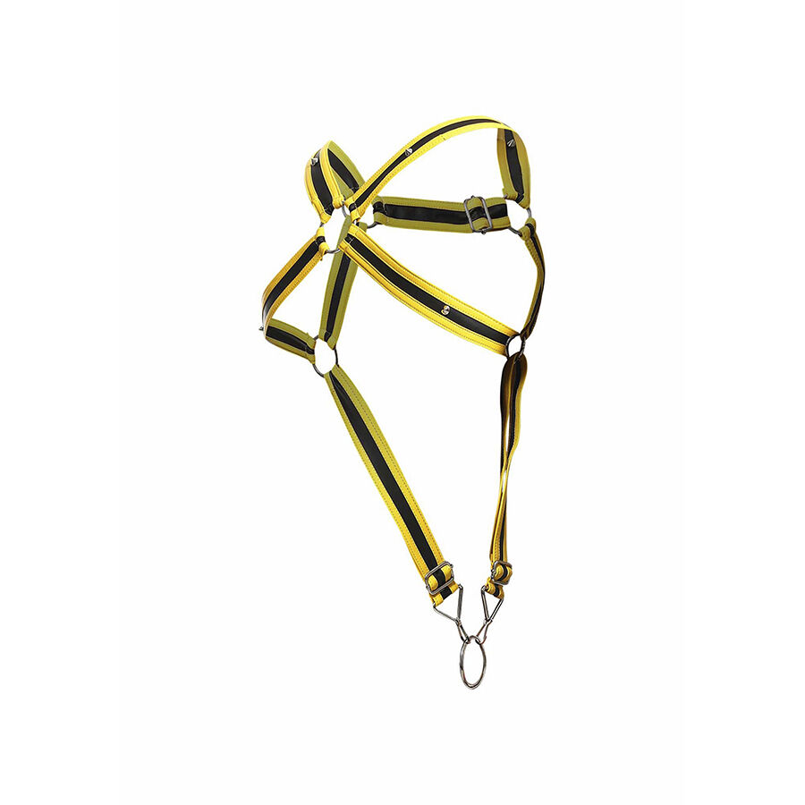 MOB - DNGEON ARNÉS CRUZADO AMARILLO PARA EL PENE TALLA ÚNICA 6 MOB - DNGEON ARNÉS CRUZADO AMARILLO PARA EL PENE TALLA ÚNICA - Imagen 6