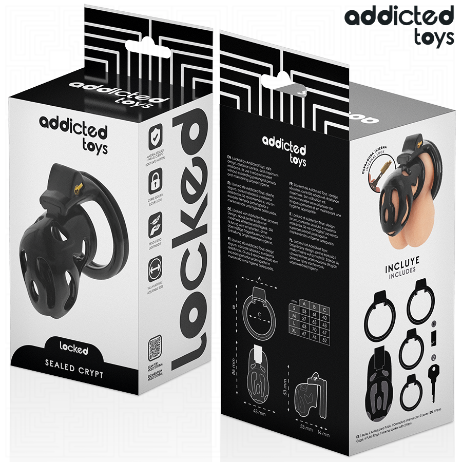 ADDICTED TOYS LOCKED - SEALED CRYPT JAULA PARA PENE 8 CM 3 ADDICTED TOYS LOCKED - SEALED CRYPT JAULA PARA PENE 8 CM - Imagen 3