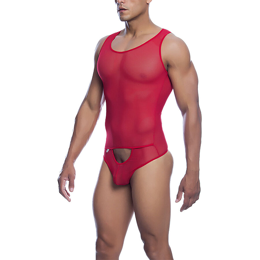 MOB - BODYSHEER TRANSPARTE ROJO TALLA S/M 6 MOB - BODYSHEER TRANSPARTE ROJO TALLA S/M - Imagen 6