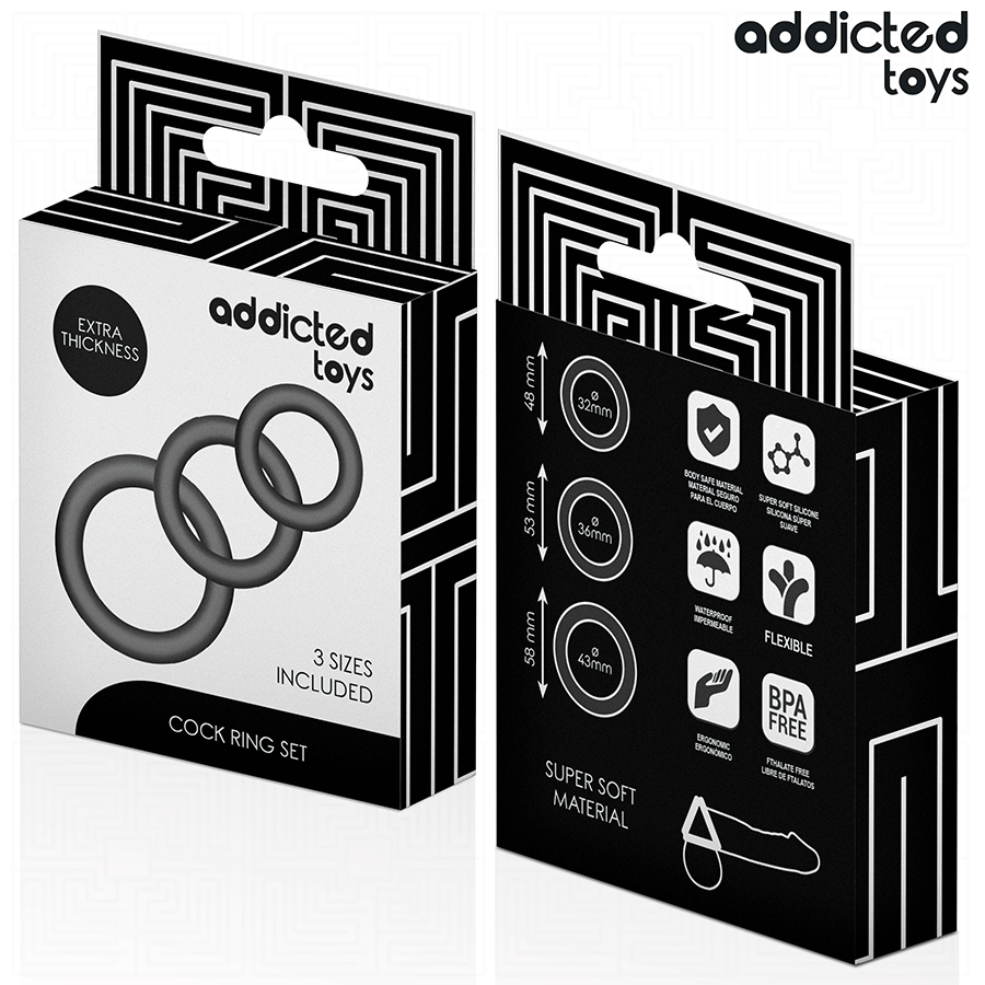 ADDICTED TOYS - SET DE ANILLOS SILICONA MODELO 1 6 ADDICTED TOYS - SET DE ANILLOS SILICONA MODELO 1 - Imagen 6