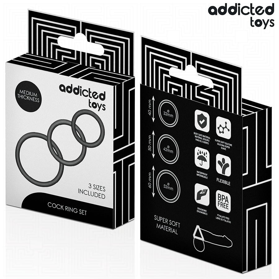 ADDICTED TOYS - SET DE ANILLOS SILICONA MODELO 2 6 ADDICTED TOYS - SET DE ANILLOS SILICONA MODELO 2 - Imagen 6