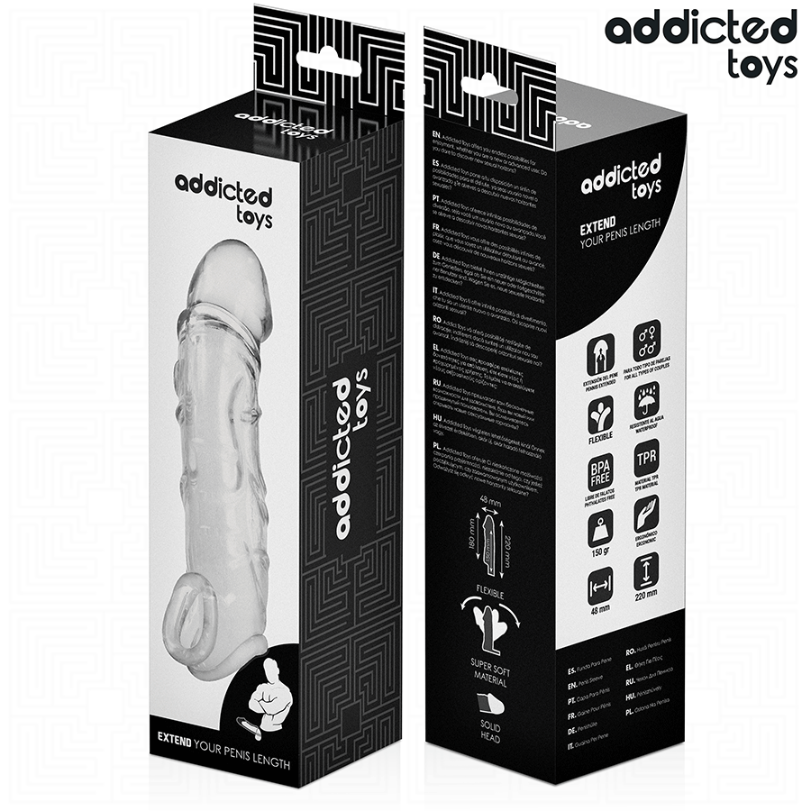 ADDICTED TOYS - EXTENSOR PARA EL PENE TRANSPARENTE 27 CM 7 ADDICTED TOYS - EXTENSOR PARA EL PENE TRANSPARENTE 27 CM - Imagen 7