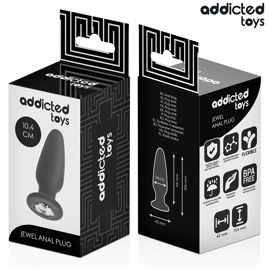 ADDICTED TOYS - PLUG ANAL CON JOYA SILICONA TALLA M 10,4 CM 3 ADDICTED TOYS - PLUG ANAL CON JOYA SILICONA TALLA M 10,4 CM - Imagen 3