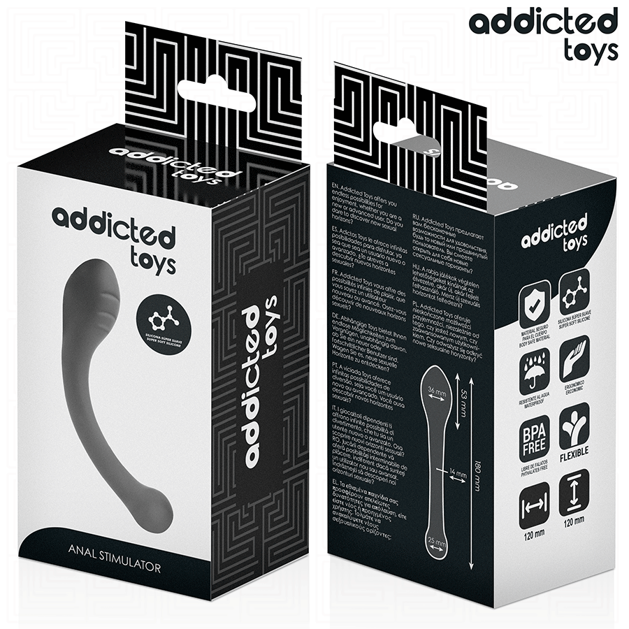 ADDICTED TOYS - ESTIMULADOR ANAL DOBLE SILICONA 18 CM 2 ADDICTED TOYS - ESTIMULADOR ANAL DOBLE SILICONA 18 CM - Imagen 2