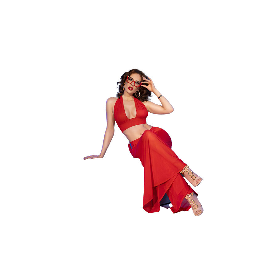 CHILIROSE - CR 4857 SET TOP Y PANTALONES ROJO TALLA S 6 CHILIROSE - CR 4857 SET TOP Y PANTALONES ROJO TALLA S - Imagen 6