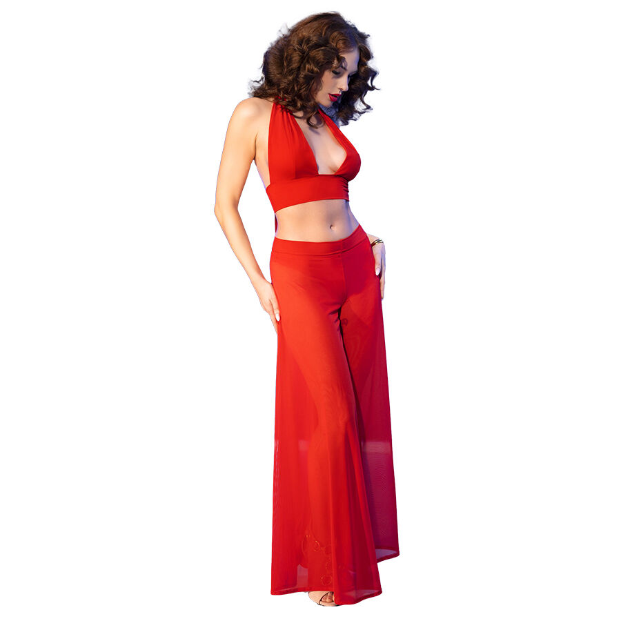 CHILIROSE - CR 4857 SET TOP Y PANTALONES ROJO TALLA S 5 CHILIROSE - CR 4857 SET TOP Y PANTALONES ROJO TALLA S - Imagen 5