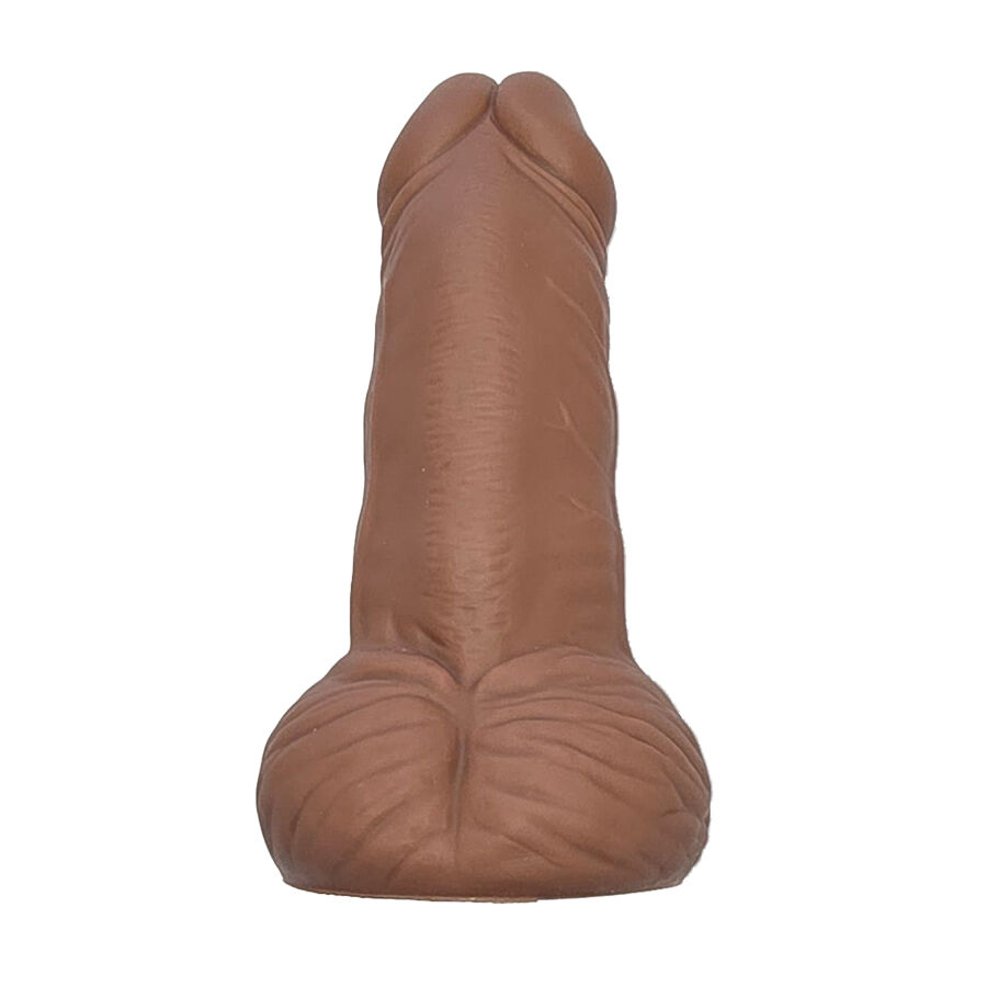DIABLO PICANTE - JUGUETE ANTIESTRÉS CON FORMA DE PENE COLOR MULATO