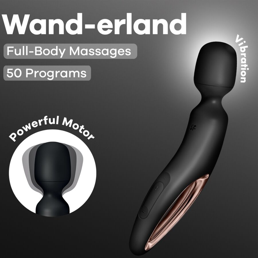 SATISFYER - WAND ERLAND MASAJEADOR VIBRADOR NEGRO 2 SATISFYER - WAND ERLAND MASAJEADOR VIBRADOR NEGRO - Imagen 2