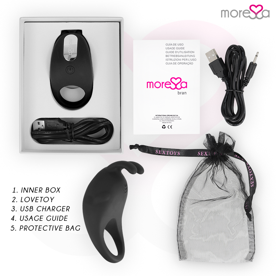 MORESSA - BRAD PREMIUM SILICONE RECARGABLE NEGRO 6 MORESSA - BRAD PREMIUM SILICONE RECARGABLE NEGRO - Imagen 6
