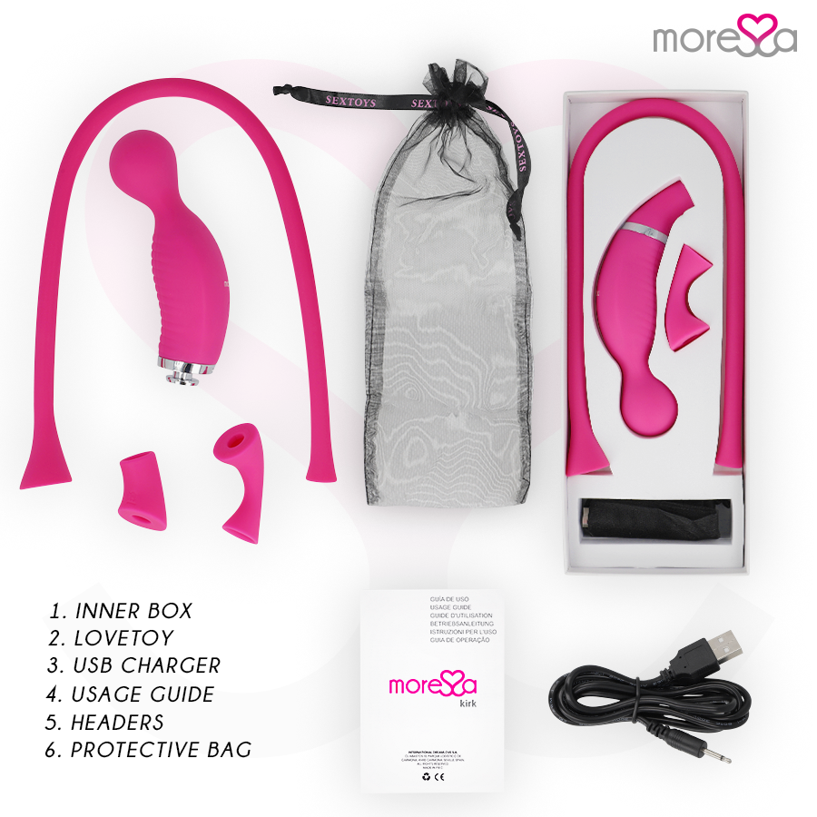MORESSA - KIRK DUO SUCCIONADOR + MASAJEADOR MULTI PRESTACIONES PREMIUM SILICONE RECARGABLE 6 MORESSA - KIRK DUO SUCCIONADOR + MASAJEADOR MULTI PRESTACIONES PREMIUM SILICONE RECARGABLE - Imagen 6