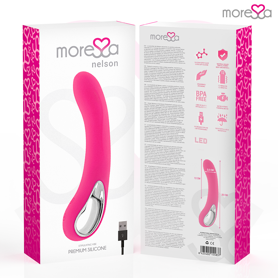 MORESSA - NELSON MASAJEADOR PUNTO G PREMIUM SILICONE RECARGABLE 7 MORESSA - NELSON MASAJEADOR PUNTO G PREMIUM SILICONE RECARGABLE - Imagen 7