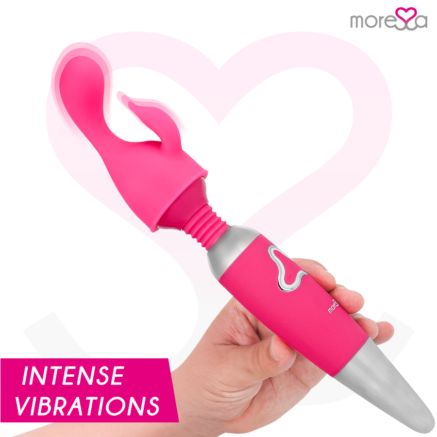 MORESSA - ODILON WAND POTENTE MOTOR MAS DOS CABEZALES PREMIUM SILICONE RECARGABLE 3 MORESSA - ODILON WAND POTENTE MOTOR MAS DOS CABEZALES PREMIUM SILICONE RECARGABLE - Imagen 3