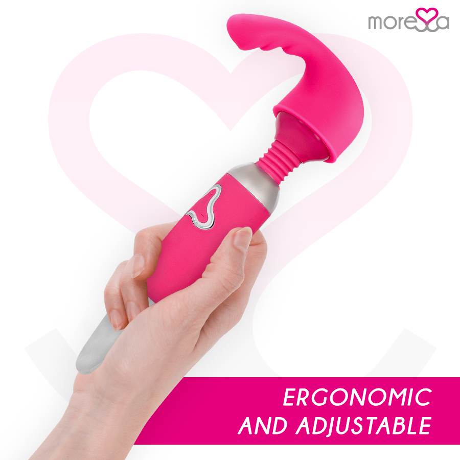 MORESSA - ODILON WAND POTENTE MOTOR MAS DOS CABEZALES PREMIUM SILICONE RECARGABLE 5 MORESSA - ODILON WAND POTENTE MOTOR MAS DOS CABEZALES PREMIUM SILICONE RECARGABLE - Imagen 5
