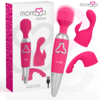 MORESSA - ODILON WAND POTENTE MOTOR MAS DOS CABEZALES PREMIUM SILICONE RECARGABLE