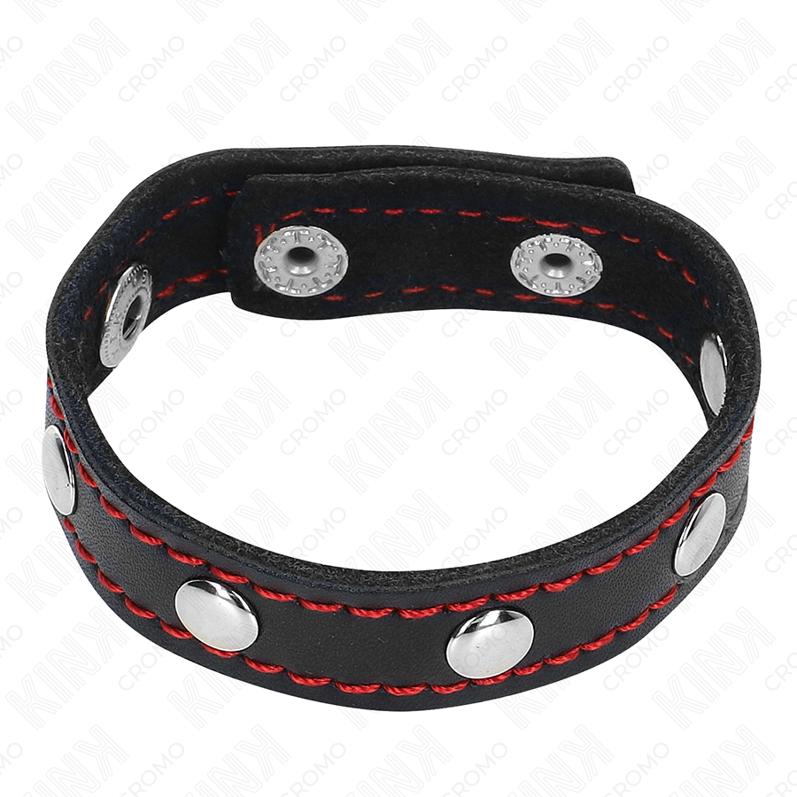 KINK - ANILLO PENE CUERO CON CIERRE A PRESIÓN FORRO ROJO 21 X 1.5 CM 4 KINK - ANILLO PENE CUERO CON CIERRE A PRESIÓN FORRO ROJO 21 X 1.5 CM - Imagen 4