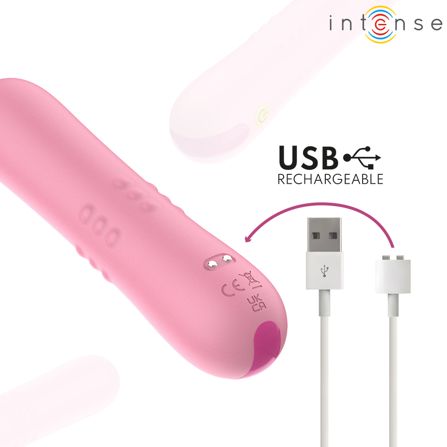 INTENSE - BARBARA VIBRADOR CON PERLAS GIRATORIAS 2 INTENSE - BARBARA VIBRADOR CON PERLAS GIRATORIAS - Imagen 2