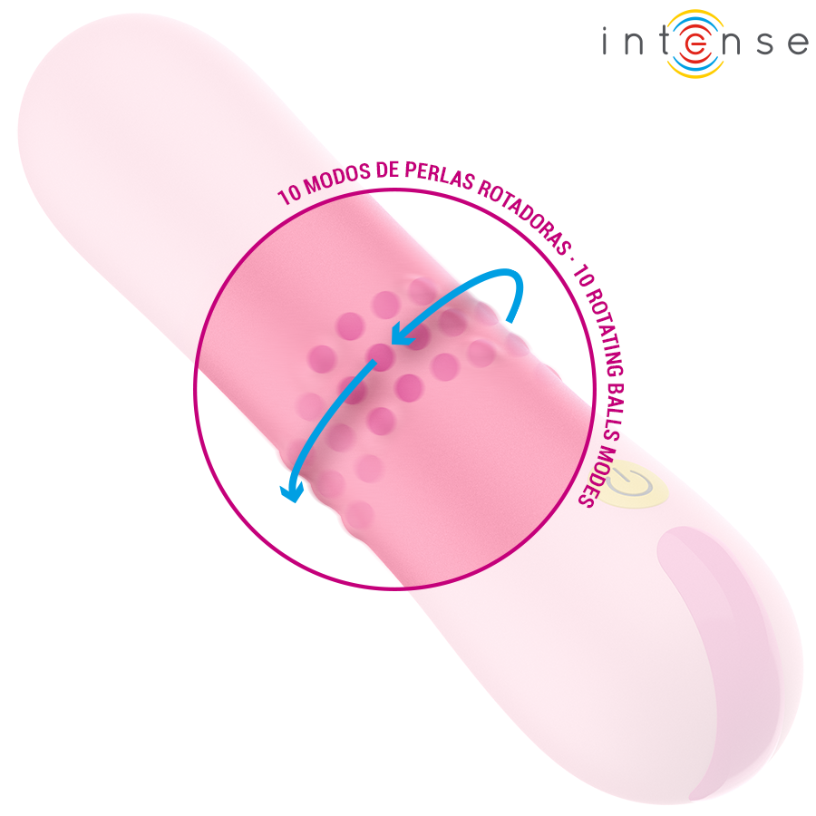 INTENSE - BARBARA VIBRADOR CON PERLAS GIRATORIAS 4 INTENSE - BARBARA VIBRADOR CON PERLAS GIRATORIAS - Imagen 4