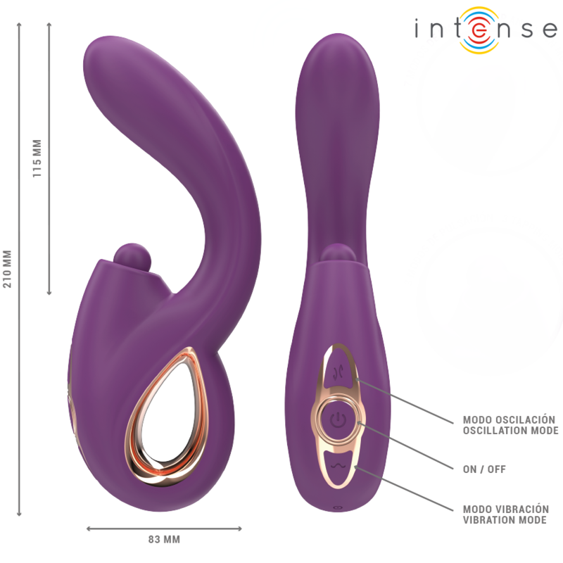 INTENSE - LALI VIBRADOR PUNTO G MULTIFUNCIÓN ESTIMULACIÓN & EMPUJE & VIBRACIÓN MORADO 6 INTENSE - LALI VIBRADOR PUNTO G MULTIFUNCIÓN ESTIMULACIÓN & EMPUJE & VIBRACIÓN MORADO - Imagen 6