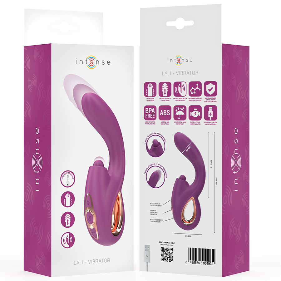 INTENSE - LALI VIBRADOR PUNTO G MULTIFUNCIÓN ESTIMULACIÓN & EMPUJE & VIBRACIÓN MORADO 8 INTENSE - LALI VIBRADOR PUNTO G MULTIFUNCIÓN ESTIMULACIÓN & EMPUJE & VIBRACIÓN MORADO - Imagen 8