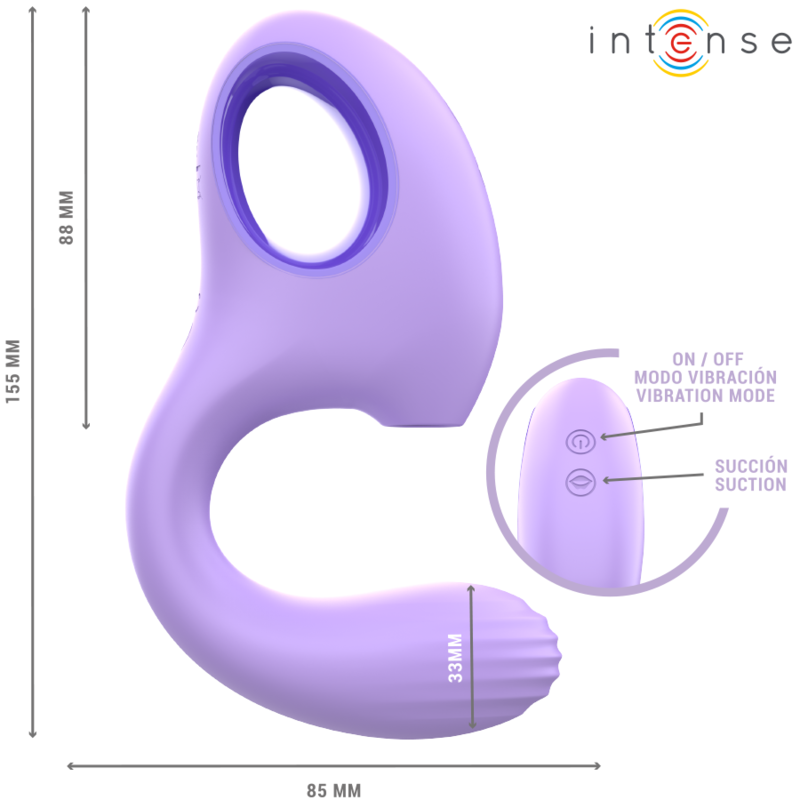 INTENSE - BAXTER VIBRADOR & ESTIMULADOR VIOLETA 6 INTENSE - BAXTER VIBRADOR & ESTIMULADOR VIOLETA - Imagen 6