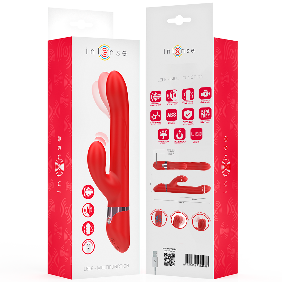 INTENSE - LELE VIBRADOR MULTIFUNCIÓN ROTATORIO & OSCILACIÓN & ESTIMULACIÓN ROJO 8 INTENSE - LELE VIBRADOR MULTIFUNCIÓN ROTATORIO & OSCILACIÓN & ESTIMULACIÓN ROJO - Imagen 8