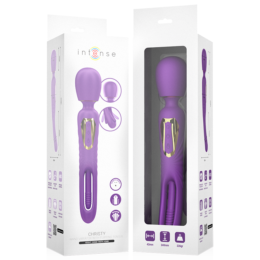 INTENSE - CHRISTY VIBRADOR WAND CON LENGUA GIRATORIA 3 INTENSE - CHRISTY VIBRADOR WAND CON LENGUA GIRATORIA - Imagen 3