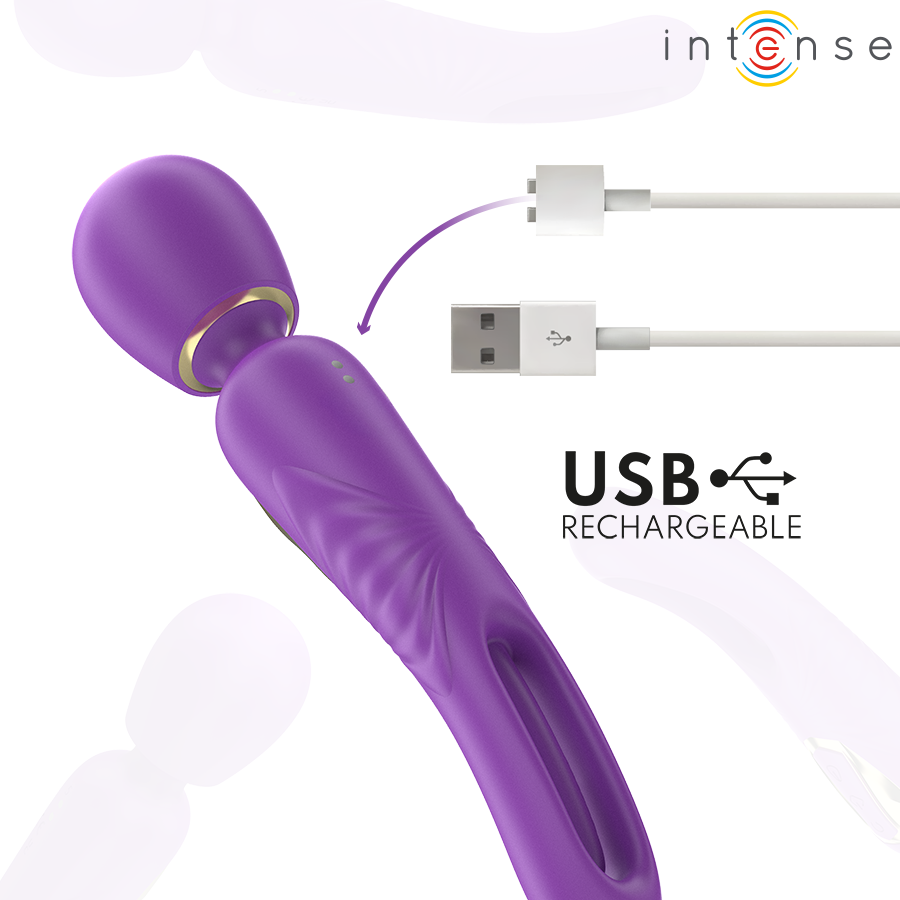 INTENSE - CHRISTY VIBRADOR WAND CON LENGUA GIRATORIA 7 INTENSE - CHRISTY VIBRADOR WAND CON LENGUA GIRATORIA - Imagen 7