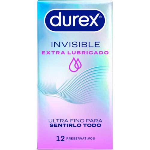 DUREX – PRESERVATIVOS INVISIBLE EXTRA LUBRICADO 12 UNIDADES