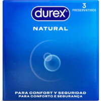 DUREX - PRESERVATIVOS NATURAL 3 UNIDADES