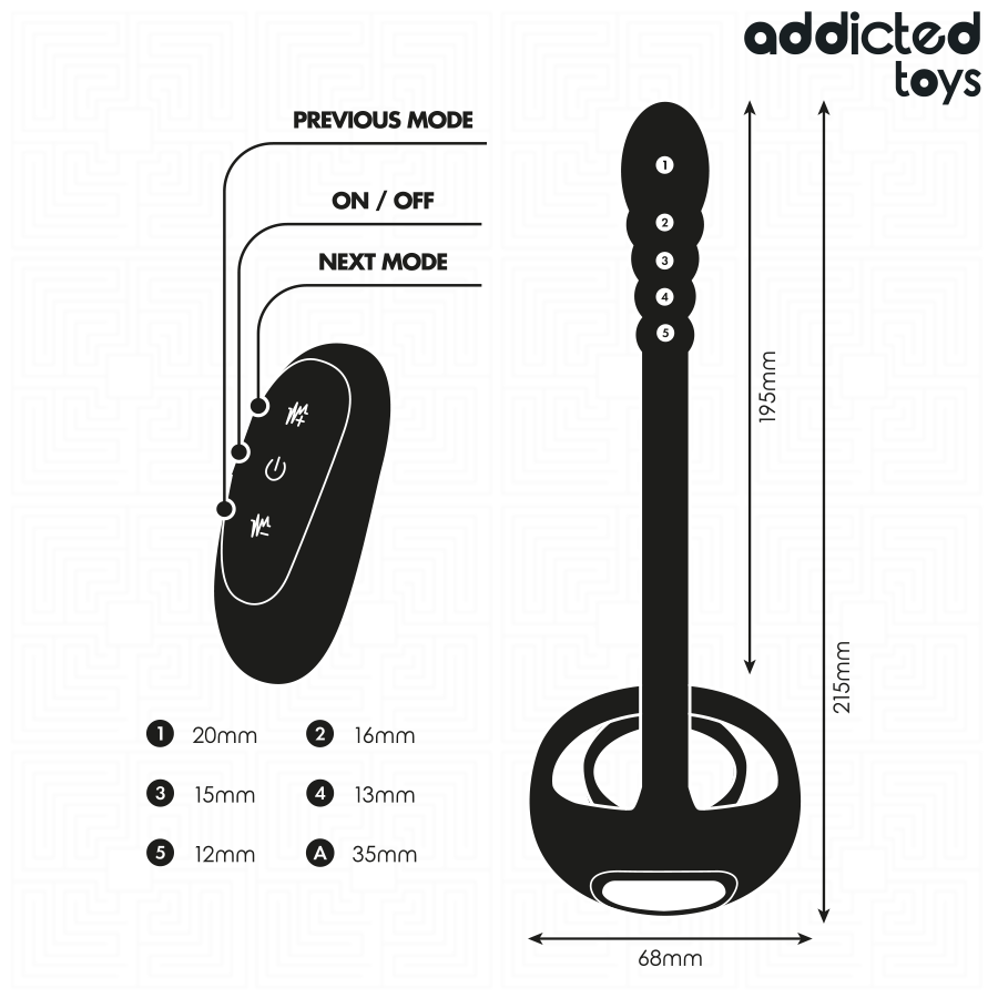 ADDICTED TOYS - ANILLO PENE VIBRADOR PUNTO·P CONTROL REMOTO 7 ADDICTED TOYS - ANILLO PENE VIBRADOR PUNTO·P CONTROL REMOTO - Imagen 7