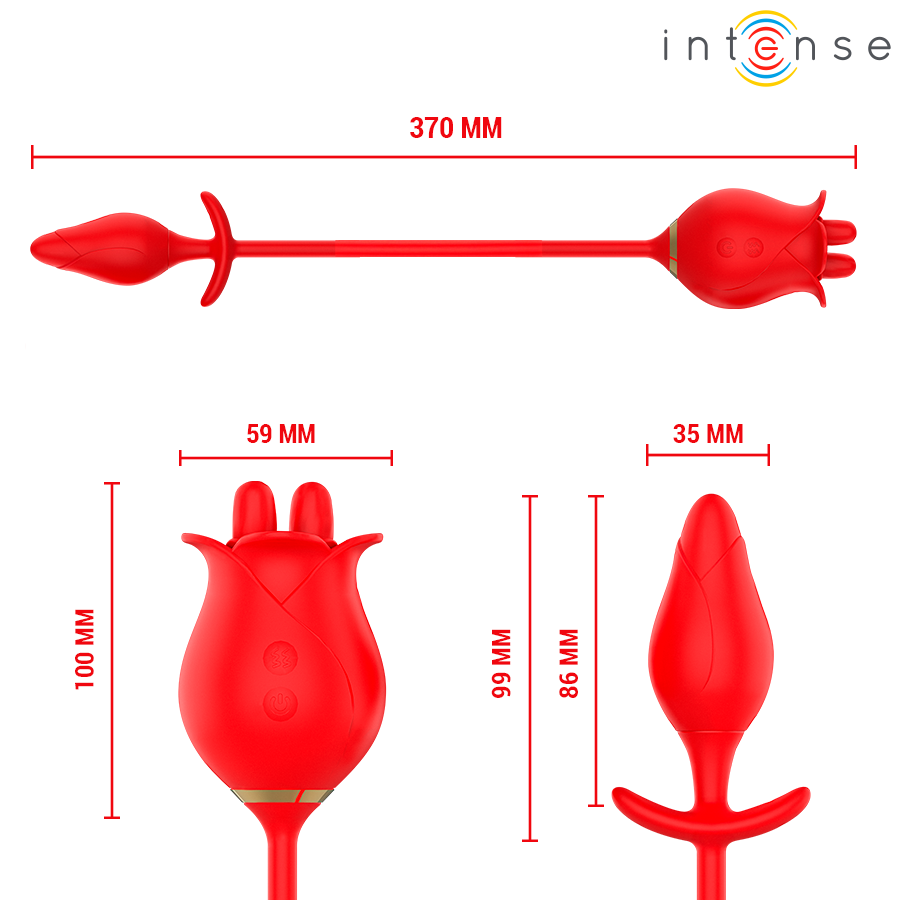 INTENSE - MELANIE DOBLE ESTIMULADOR CLÍTORIS CON LENGUA ZIGZAG 6 INTENSE - MELANIE DOBLE ESTIMULADOR CLÍTORIS CON LENGUA ZIGZAG - Imagen 6