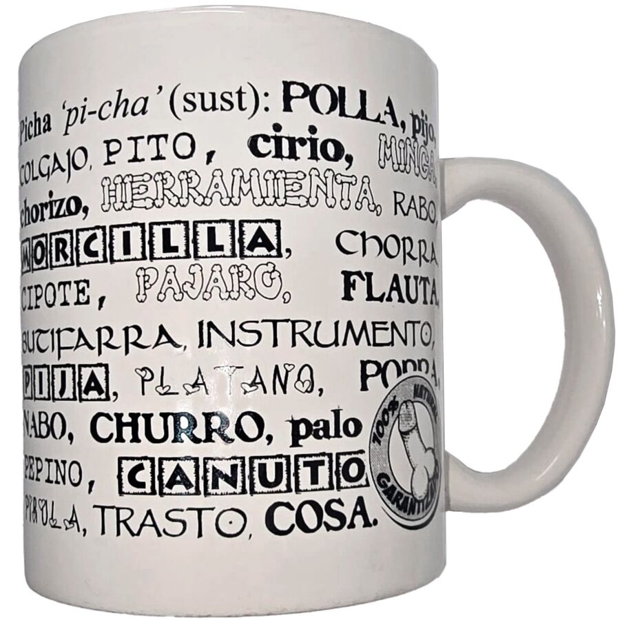 DIABLO PICANTE - TAZA BLANCA DE SINÓNIMOS PENE 370 ML 4 img 216764 643b3f338afff36400a71113d734d941 1
