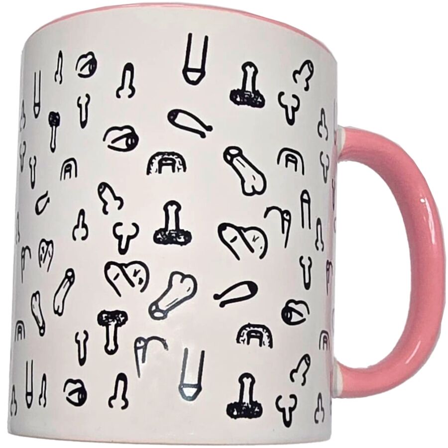 DIABLO PICANTE - TAZA BLANCA PENES & ASA ROSA 370 ML 4 img 216770 68c9d785b31edcbc94988c855bfb5542 1